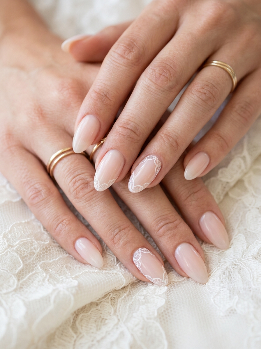 Modern Bridal Mix-and-Match Nails